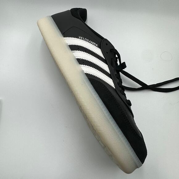 Mens Size 11 Adidas Sneakers Velosamba Leather Core Black Cloud White JP7779 main image 4